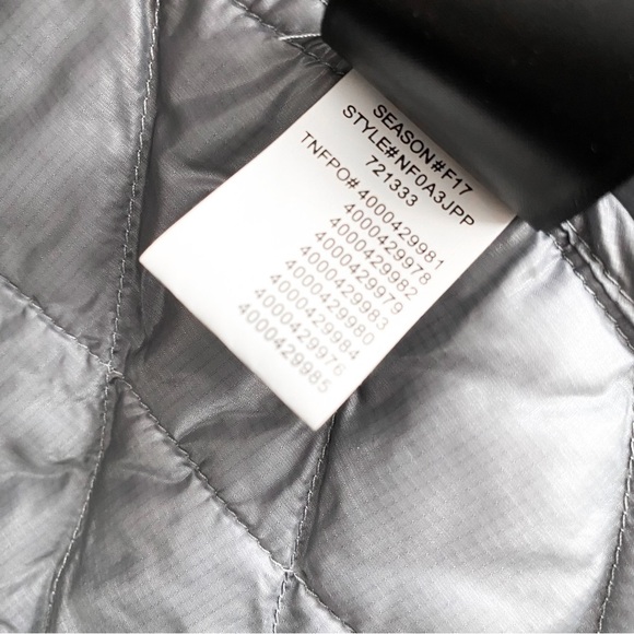 The North Face Thermoball Trekker Puffer Jacket Gray Blue Zip Up - Picture 8 of 12